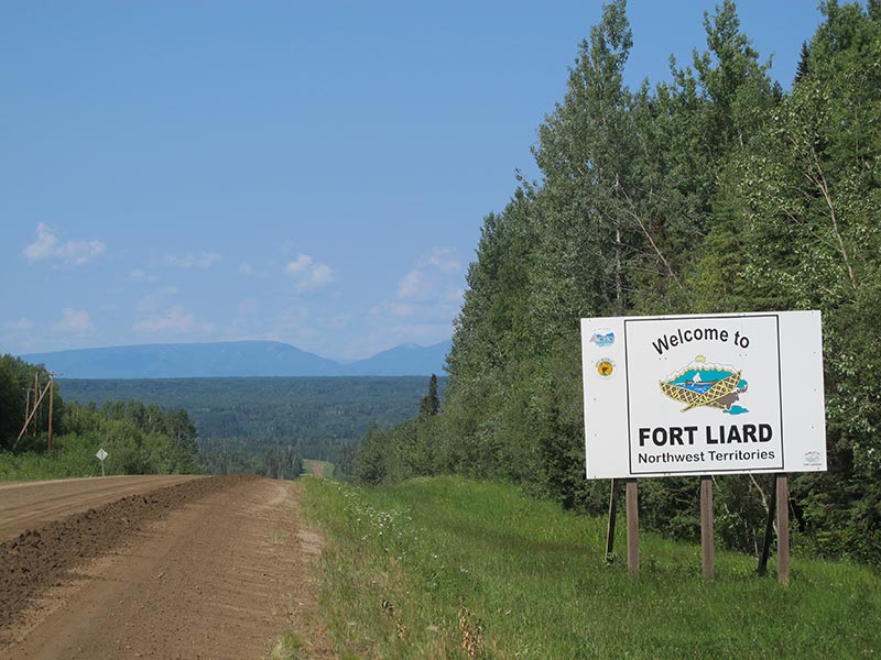 Welcome to Fort Liard sign